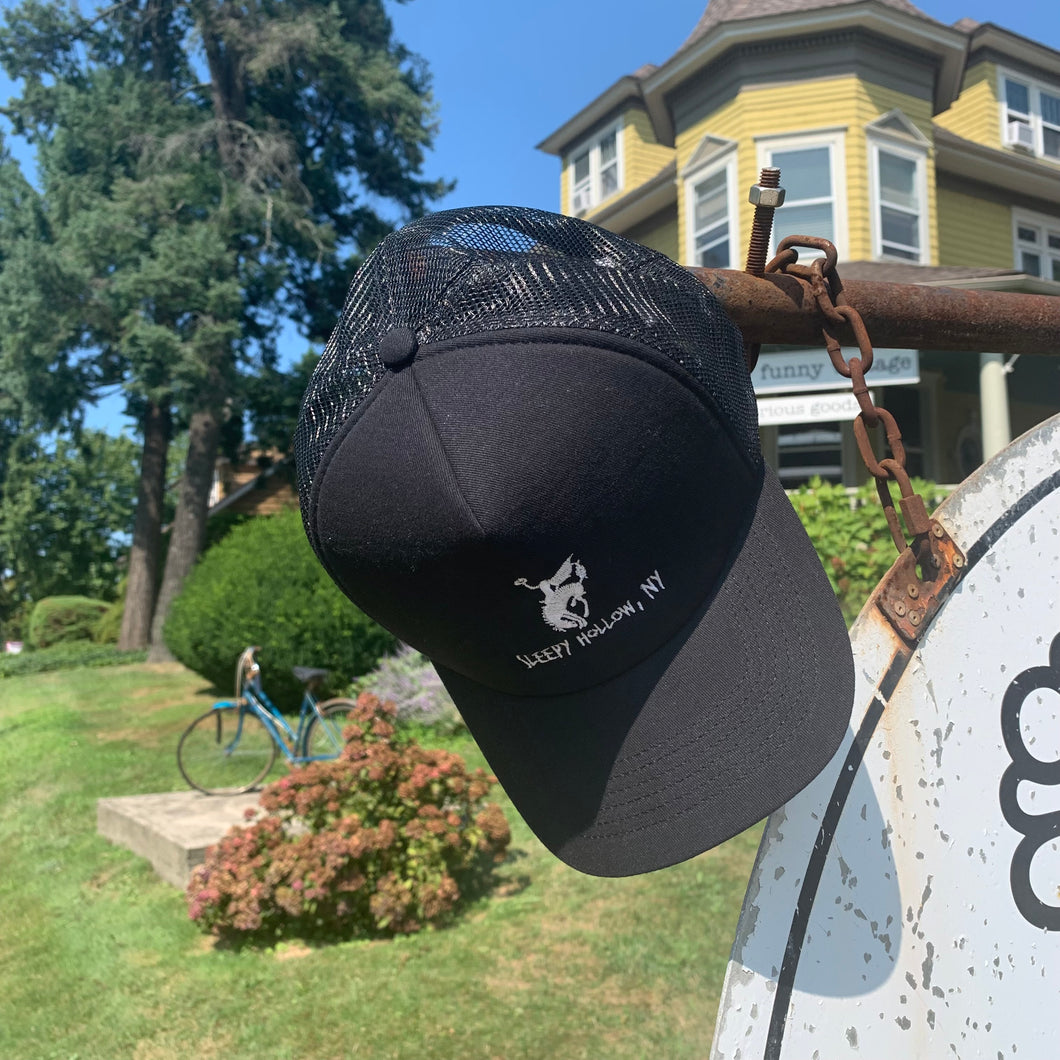 Black & White Sleepy Hollow Trucker Hat