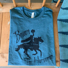 Beware The Horseman Ultra Soft Unisex T-Shirt in Heathered Teal Blue