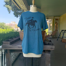 Beware The Horseman Ultra Soft Unisex T-Shirt in Heathered Teal Blue