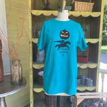 Teal Sleepy Hollow NY Pumpkin Tee Shirt