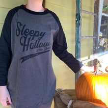 Sleepy Hollow Dark Grey & Black Baseball Tee