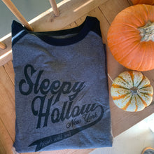 Sleepy Hollow Dark Grey & Black Baseball Tee