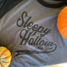 Sleepy Hollow Dark Grey & Black Baseball Tee