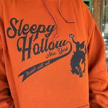Sleepy Hollow Orange Hooded Baseball Logo Sweatshirt