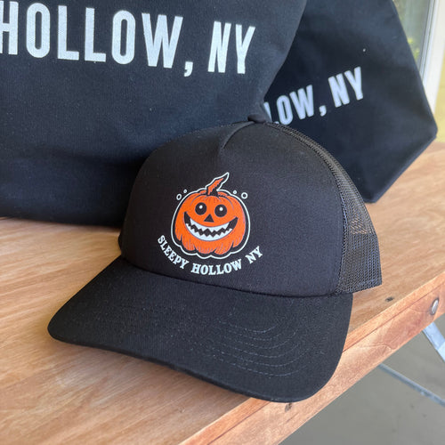 Black & Orange Sleepy Hollow Trucker Hat