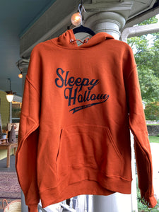 Sleepy Hollow Orange Hooded Baseball Logo Sweatshirt